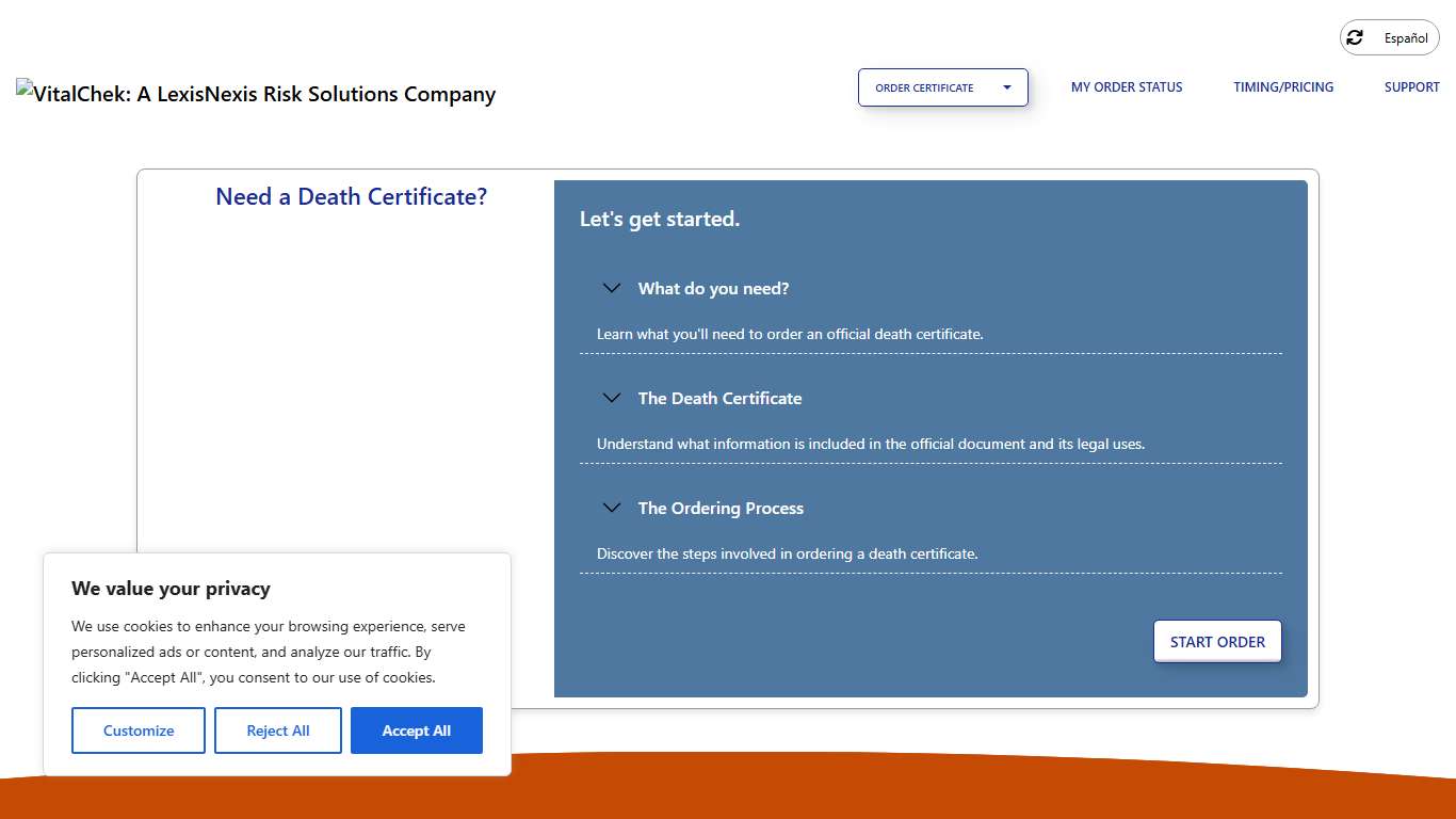 Order Death Certificates Online VitalChek